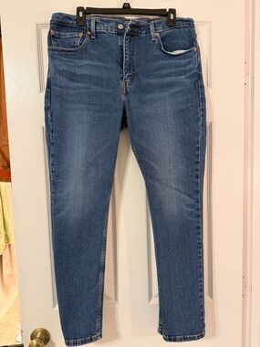 Levi's Blue Denim Jeans with Brown Leather Patch